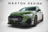 Maxton Design spoiler predného nárazníka AUDI S3 / A3 S-Line 8Y Sportback po FL Ver.1 - čierny lesklý  