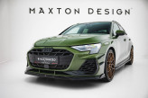 Maxton Design spoiler predného nárazníka AUDI S3 / A3 S-Line 8Y Sportback po FL Ver.3 - čierny lesklý  