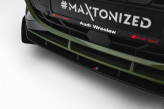 Maxton Design spoiler predného nárazníka Street Pro AUDI S3 / A3 S-Line 8Y Sportback po FL Ver.1 - čierny + lesklé krídielka