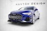 Maxton Design krídielka spoilera predného nárazníka AUDI A3 S-Line / S3 8Y Sedan po FL - čierny lesklý  