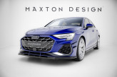 Maxton Design spoiler predného nárazníka AUDI S3 / A3 S-Line 8Y Sedan po FL Ver.1 - čierny lesklý  