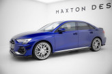 Maxton Design bočné prahové lišty AUDI S3 / A3 S-Line 8Y Sedan po FL Ver.3 - čierny lesklý  