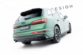 Maxton Design spoiler zadného nárazníka (s vertikálnym rebrovaním) AUDI Q7 S-Line 4M po FL - čierny lesklý