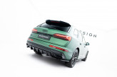 Maxton Design spoiler zadného nárazníka (s vertikálnym rebrovaním) AUDI Q7 S-Line 4M po FL - čierny lesklý