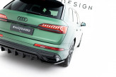 Maxton Design spoiler zadného nárazníka (s vertikálnym rebrovaním) AUDI Q7 S-Line 4M po FL - čierny lesklý
