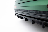 Maxton Design spoiler zadného nárazníka (s vertikálnym rebrovaním) AUDI Q7 S-Line 4M po FL - čierny lesklý