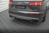 Maxton Design spoiler zadného nárazníka (s vertikálnym rebrovaním) AUDI Q7 4M pred FL - čierny lesklý