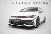 Maxton Design krídielka spoilera predného nárazníka VW Golf VIII GTI / R-Line po FL - čierny