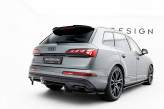 Maxton Design spoiler zadného nárazníka (s vetikálnym rebrovaním) AUDI Q7 S-Line 4M po FL - čierny lesklý