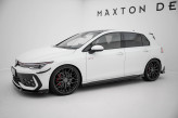 Maxton Design bočné prahové lišty VW Golf VIII GTI / GTI CLUBSPORT / GTE / GTD / R-Line Ver.2 - čierny lesklý + čierne krídielka