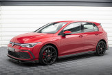 Maxton Design bočné prahové lišty VW Golf VIII GTI / GTI CLUBSPORT / GTE / GTD / R-Line Ver.2 - čierny lesklý + čierne krídielka