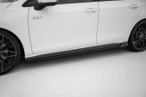 Maxton Design bočné prahové lišty VW Golf VIII GTI / GTI CLUBSPORT / GTE / GTD / R-Line Ver.2 - čierny lesklý + čierne krídielka