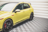 Maxton Design bočné prahové lišty VW Golf VIII GTI / GTI CLUBSPORT / GTE / GTD / R-Line Ver.2 - čierny lesklý + čierne krídielka