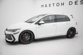 Maxton Design bočné prahové lišty Street Pro VW Golf VIII GTI / GTI CLUBSPORT / GTE / GTD / R-Line - čierny + lesklé krídielka