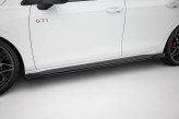 Maxton Design bočné prahové lišty Street Pro VW Golf VIII GTI / GTI CLUBSPORT / GTE / GTD / R-Line - čierny + lesklé krídielka