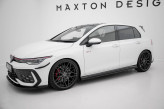 Maxton Design bočné prahové lišty VW Golf VIII GTI / GTI CLUBSPORT / GTE / GTD / R-Line Ver.4 - čierny lesklý