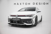 Maxton Design spoiler predného nárazníka VW Golf VIII GTI / GTE / R-Line Ver.1 po FL - čierny lesklý
