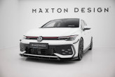 Maxton Design spoiler predného nárazníka VW Golf VIII GTI / GTE / R-Line Ver.2 po FL - čierny lesklý
