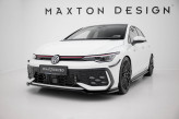 Maxton Design spoiler predného nárazníka VW Golf VIII GTI / GTE / R-Line Ver.3 po FL - čierny lesklý