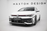 Maxton Design spoiler predného nárazníka VW Golf VIII GTI / GTE / R-Line Ver.4 po FL - čierny lesklý