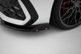 Maxton Design spoiler predného nárazníka VW Golf VIII GTI / GTE / R-Line Ver.2 po FL - čierny + lesklé krídielka