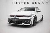 Maxton Design spoiler predného nárazníka VW Golf VIII GTI / GTE / R-Line Ver.3 po FL - čierny + lesklé krídielka