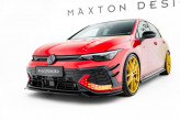 Maxton Design spoiler predného nárazníka VW Golf VIII GTI CLUBSPORT po FL Ver.4 - čierny lesklý