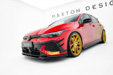 Maxton Design prítlačné krídielka predného nárazníka (canards) VW Golf VIII GTI CLUBSPORT - čierny