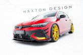 Maxton Design krídielka spoilera predného nárazníka VW Golf VIII GTI CLUBSPORT po FL - čierny