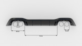 Maxton Design spoiler zadného nárazníka VW Golf VIII R po FL Ver.1 - čierny lesklý