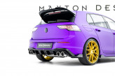 Maxton Design spoiler zadného nárazníka VW Golf VIII R po FL Ver.2 - čierny lesklý