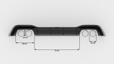 Maxton Design spoiler zadného nárazníka VW Golf VIII R po FL Ver.2 - čierny lesklý