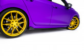 Maxton Design bočné prahové lišty Street Pro VW Golf VIII R - čierny + lesklé krídielka