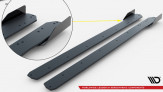 Maxton Design bočné prahové lišty Street Pro VW Golf VIII R - čierny + lesklé krídielka