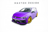 Maxton Design spoiler predného nárazníka Street Pro VW Golf VIII R po FL - čierny + lesklé krídielka