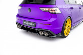 Maxton Design spoiler zadného nárazníka (s vetikálnym rebrovaním) VW Golf VIII R Ver.1 - čierny lesklý