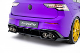 Maxton Design spoiler zadného nárazníka (s vetikálnym rebrovaním) VW Golf VIII R Ver.2 - čierny lesklý