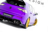 Maxton Design spoiler zadného nárazníka (s vetikálnym rebrovaním) VW Golf VIII R Ver.2 - čierny lesklý