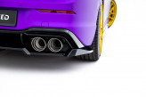 Maxton Design spoiler zadného nárazníka (s vetikálnym rebrovaním) VW Golf VIII R Ver.2 - čierny lesklý