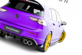 Maxton Design bočné spoilery zadného nárazníka VW Golf VIII R Ver.6 po FL - čierny + lesklé krídielka