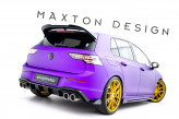 Maxton Design bočné spoilery zadného nárazníka VW Golf VIII R Ver.6 po FL - čierny + lesklé krídielka