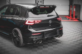 Maxton Design bočné spoilery zadného nárazníka VW Golf VIII R pred FL Ver.2 - čierny lesklý