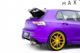 Maxton Design bočné spoilery zadného nárazníka + krídielka VW Golf VIII R po FL Ver.2 - čierny lesklý
