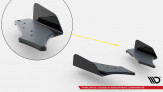 Maxton Design bočné spoilery zadného nárazníka Street Pro VW Golf VIII R Ver.2 - čierny + lesklé krídielka