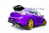 Maxton Design bočné spoilery zadného nárazníka VW Golf VIII R po FL Ver.5 - čierny + lesklé krídielka