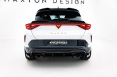 Maxton Design spoiler zadného nárazníka s imitáciou koncoviek výfuku CUPRA Formentor po FL Ver.3 - čierny lesklý s čiernymi koncovkami výfuku  