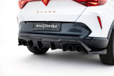 Maxton Design spoiler zadného nárazníka s imitáciou koncoviek výfuku CUPRA Formentor po FL Ver.3 - čierny lesklý s čiernymi koncovkami výfuku  