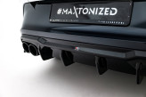 Maxton Design spoiler zadného nárazníka s imitáciou koncoviek výfuku CUPRA Formentor po FL Ver.3 - čierny lesklý s čiernymi koncovkami výfuku  
