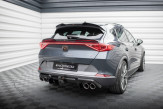 Maxton Design spoiler zadného nárazníka s imitáciou koncoviek výfuku CUPRA Formentor po FL Ver.3 - čierny lesklý s chrómovými koncovkami výfuku  