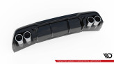 Maxton Design spoiler zadného nárazníka s imitáciou koncoviek výfuku CUPRA Formentor po FL Ver.3 - čierny lesklý s chrómovými koncovkami výfuku  
